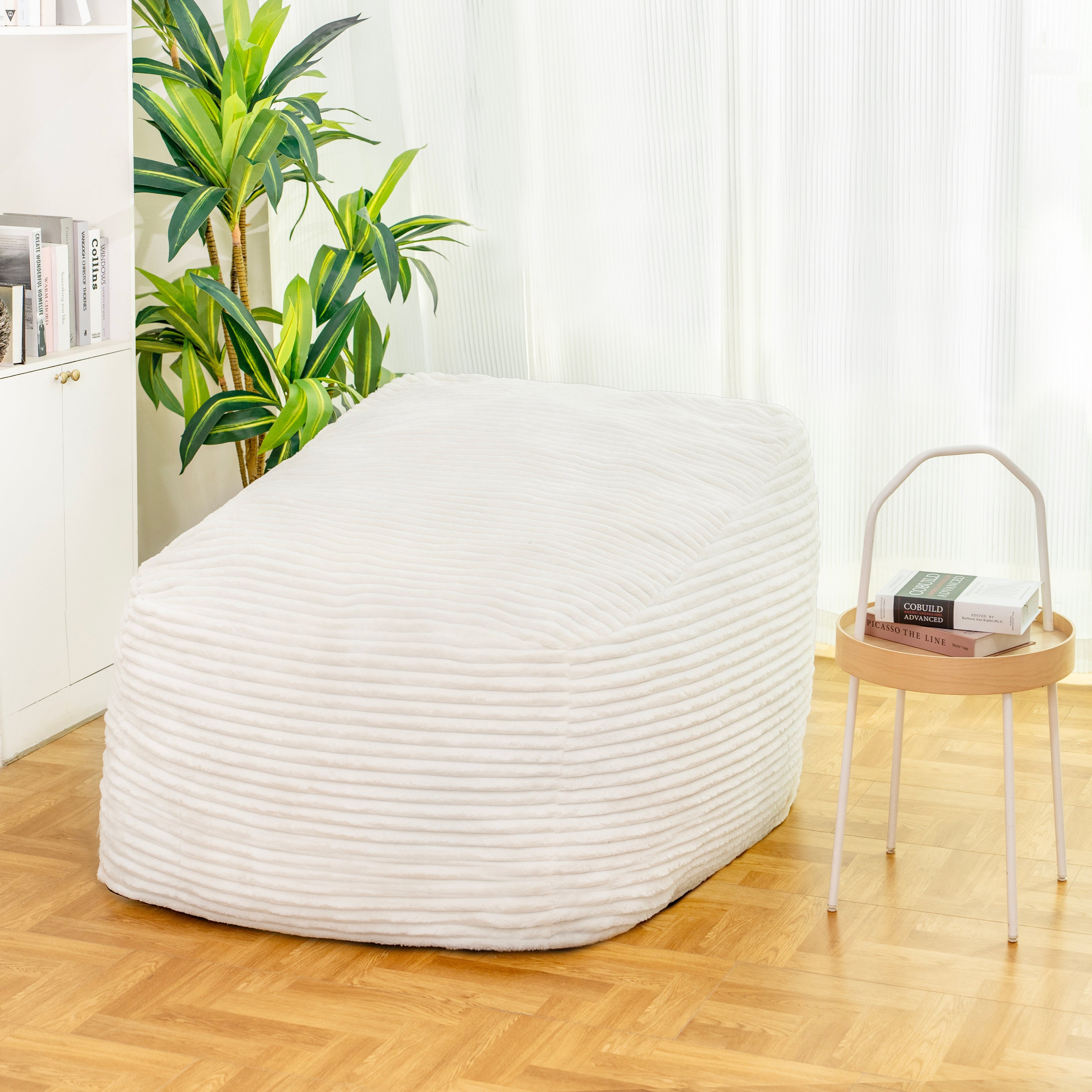 Faux Fur Classic Bean Bag white