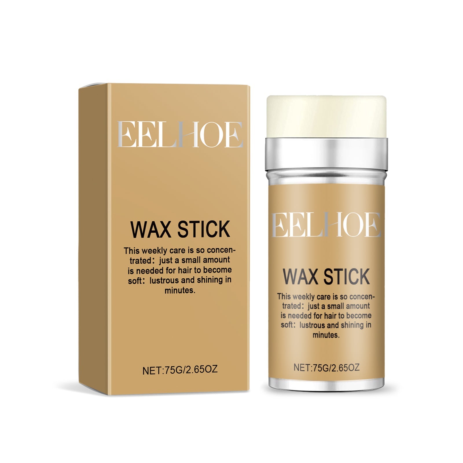 Hair Wax Wand, Hair Styling, Anti-Frizz, Hair Care Natural Shine Solid Styling Portable Hair Wax
