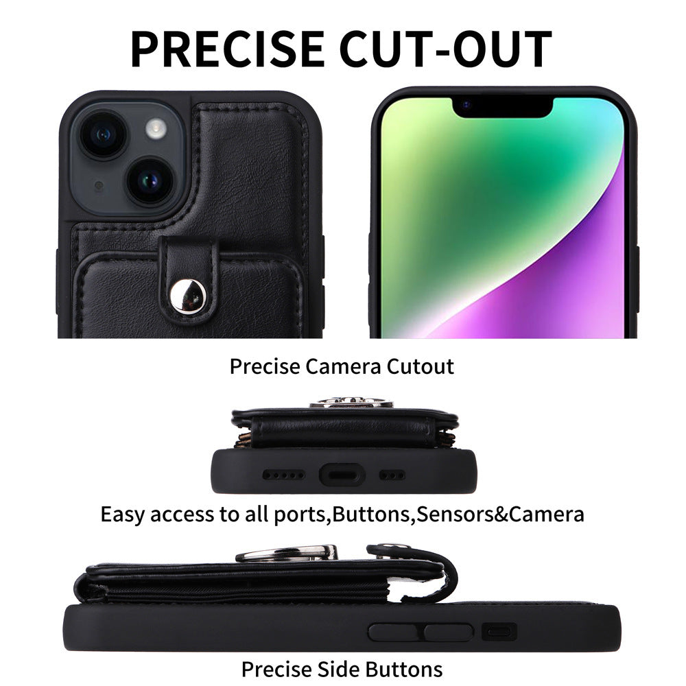 Suitable for iPhone 14 wallet phone case Apple 13 Promax flip cover protective case accordion card insertion phone leather case