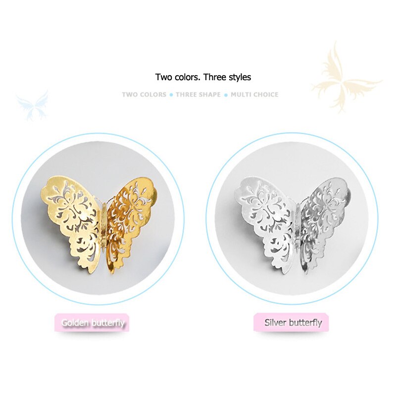 12pcs 3D Hollow Butterfly Wall Sticker for Home Decor DIY Butterflies Fridge stickers Room Decoration Party Wedding Decor