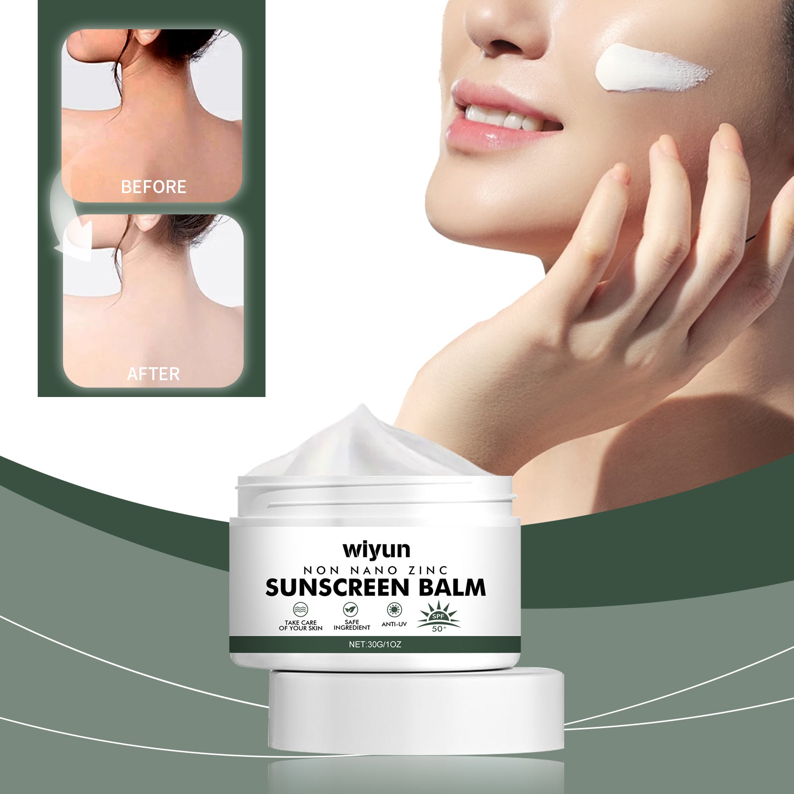 Moisturizing Protective Cream, Summer Uv Insulation Moisturizing Skin Refreshing Moisturizing Non-Sticky Protective Cream