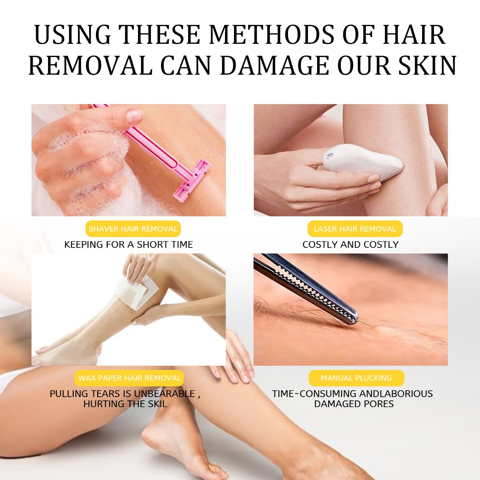 Honey And Milk Hair Removal Cream, Quick And Gentle Hair Removal All Over The Body Smooth Skin Hair Removal Cream