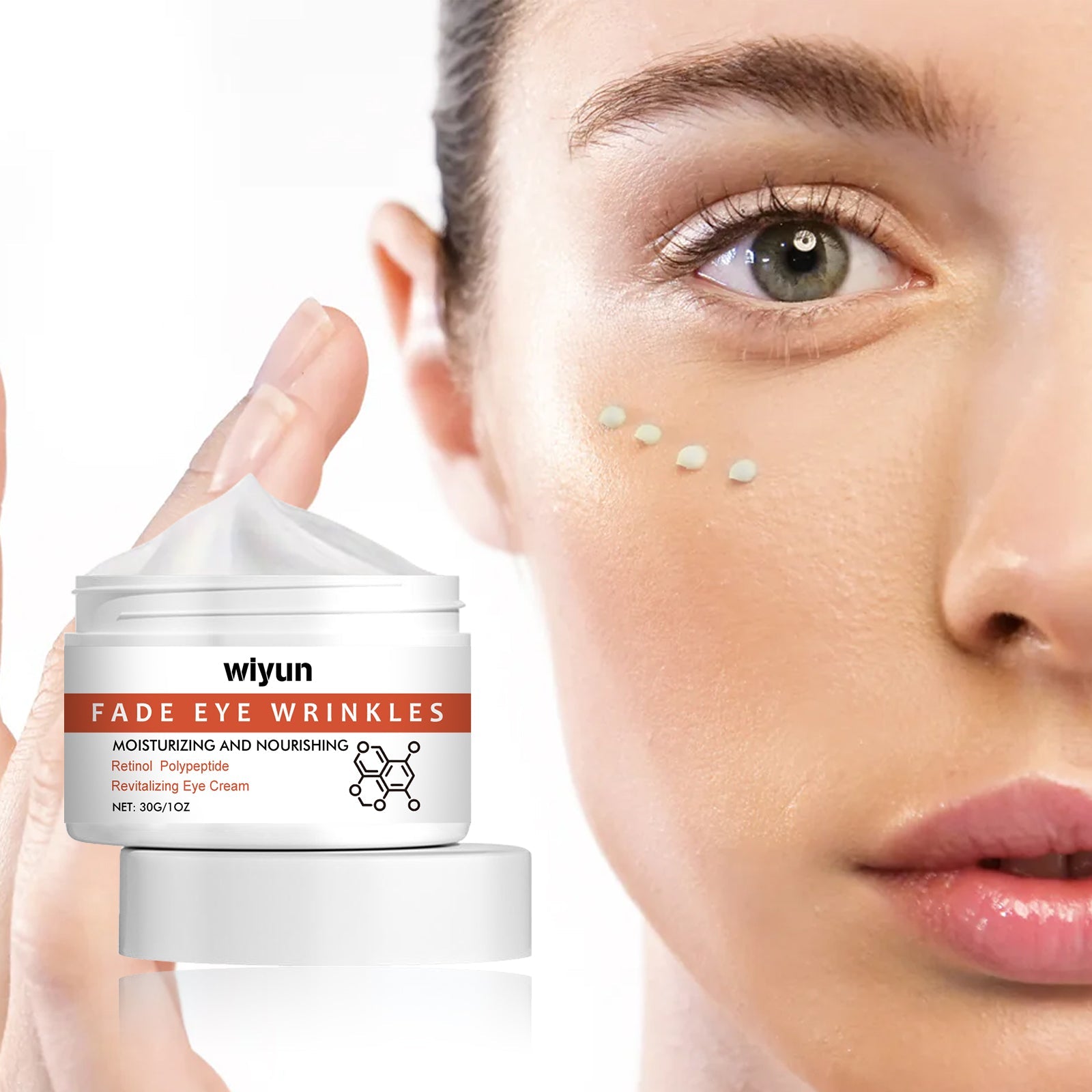 Retinol Polypeptide Revitalizing Eye Cream, Firming Skin Around Eyes Lighten Dark Circles Crow&