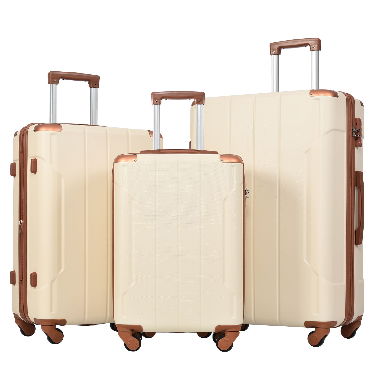 Hardshell Luggage Sets 3 Pcs Spinner Suitcase with TSA Lock Lightweight 20&