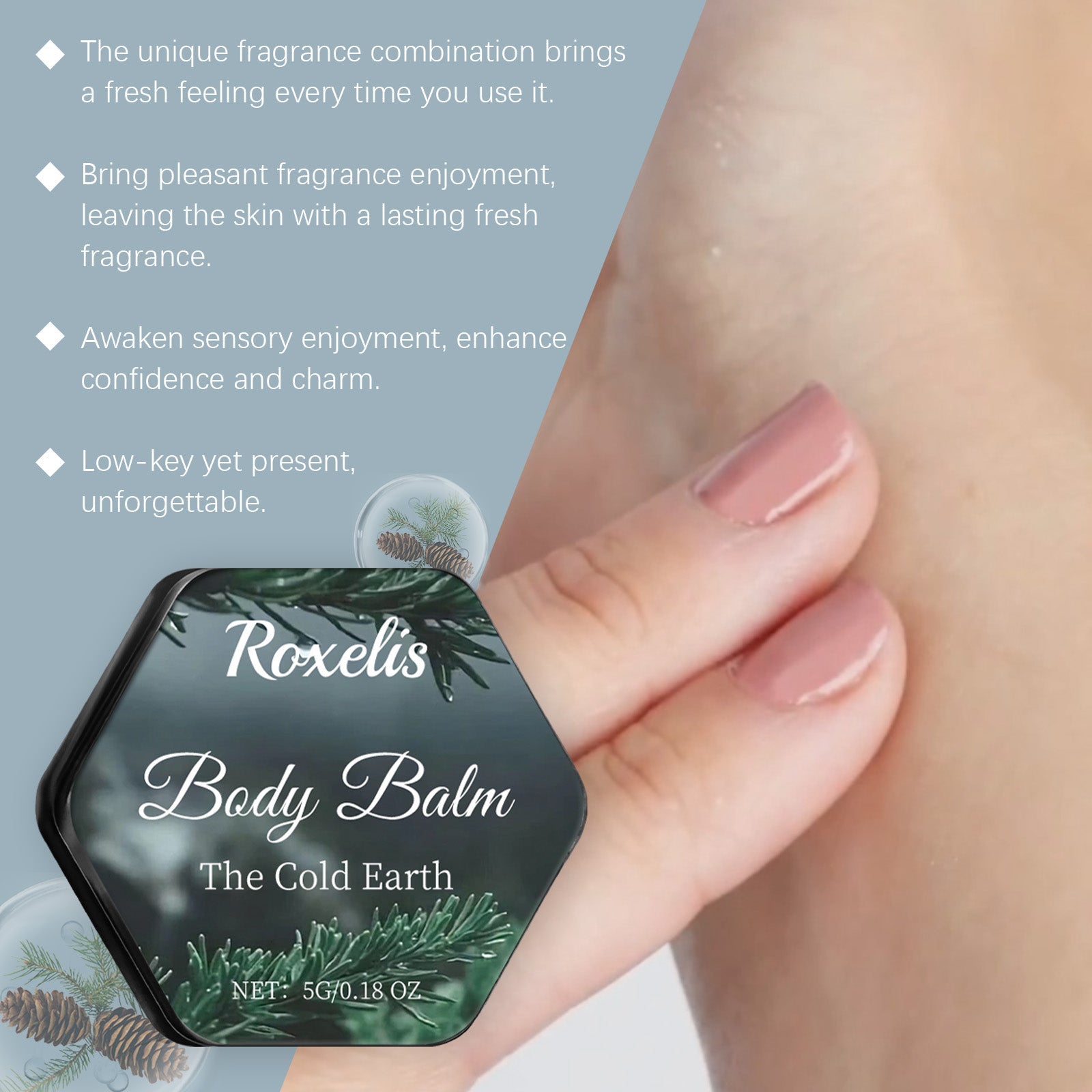 Perfumed Body Balm Clear Cold India Cedar Natural Fragrance Lasting, Not Easy To Loose Non-Sticky Portable Pocket Balm