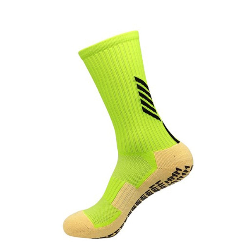 Anti Slip Football Soccer Socks for Men Teenage Kid Boys Sport Grips Crew Socks Black White Blue High Quality