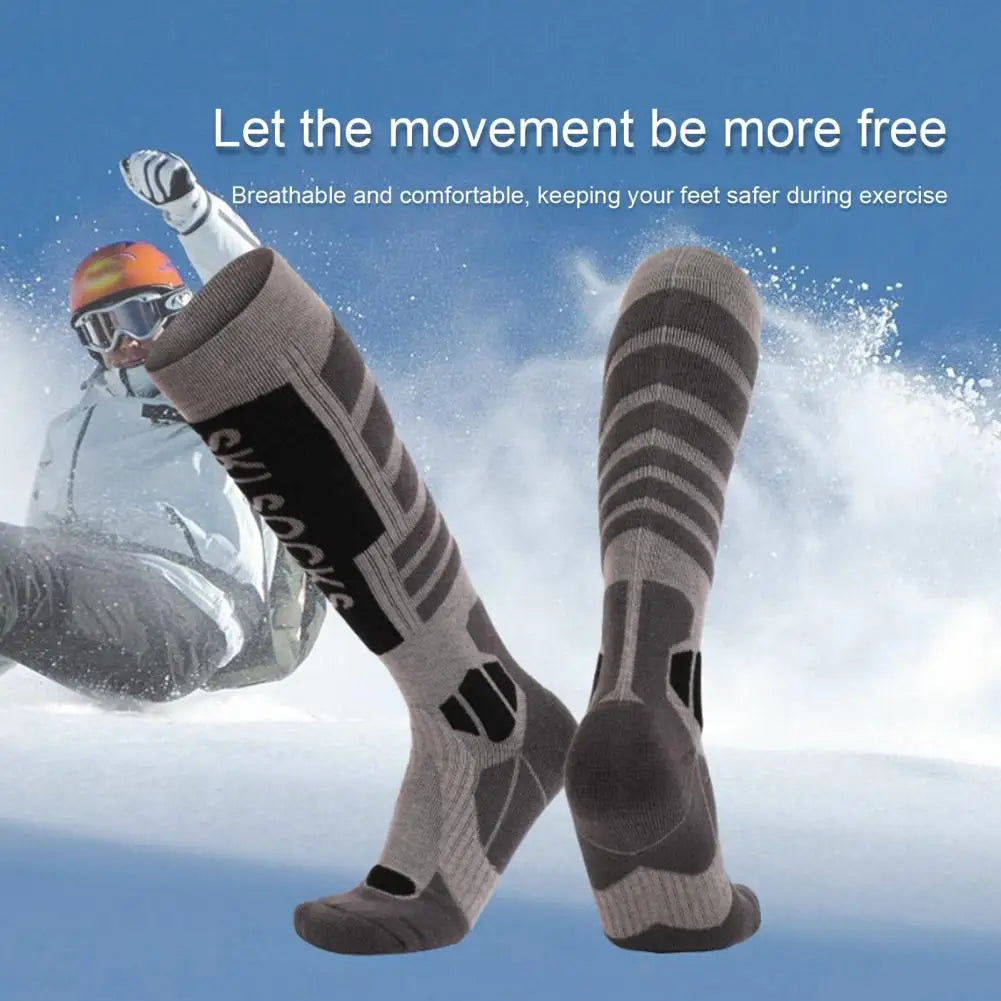 New Merino wool skiing socks with thickened towel bottom for men and women&