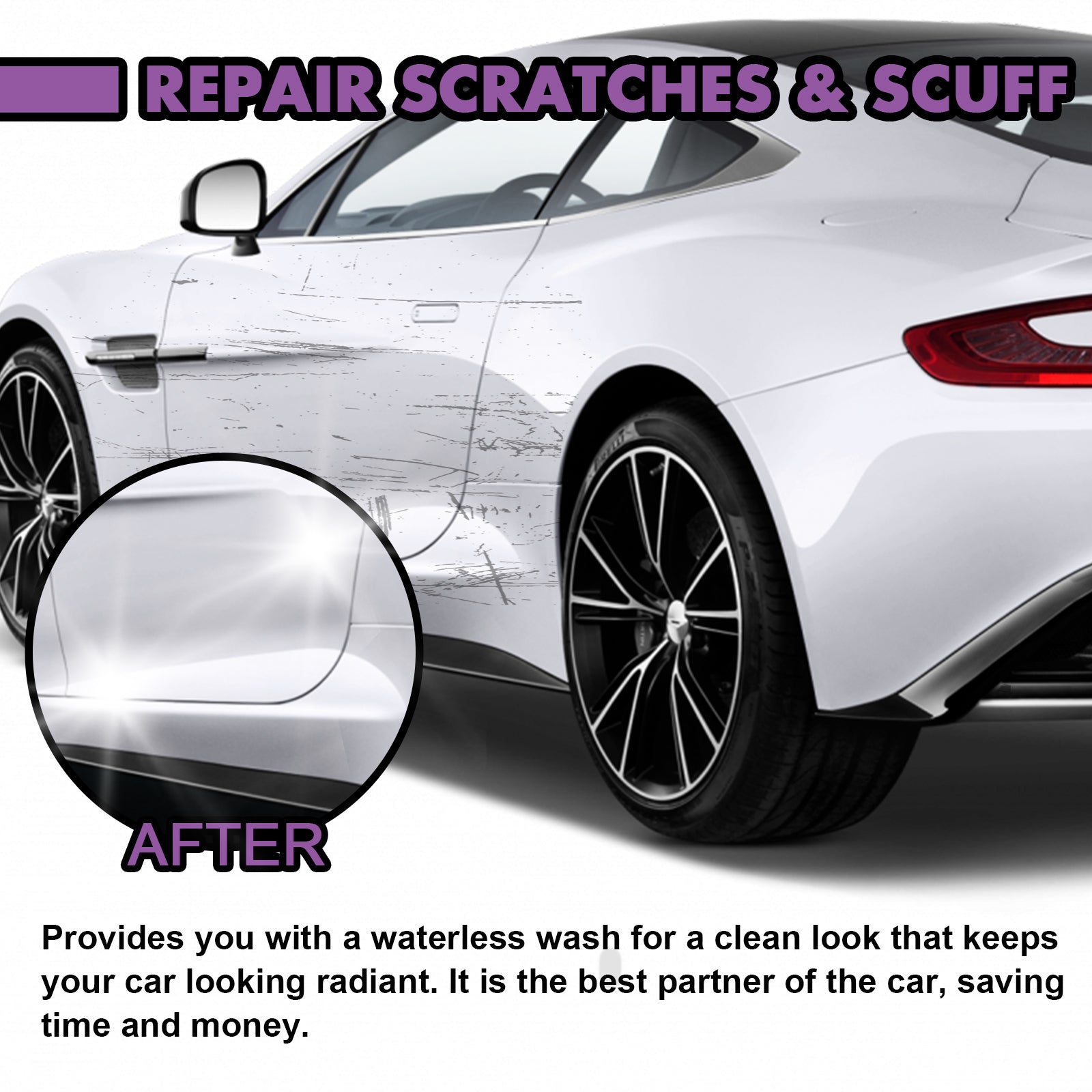 3 In 1 High Protection Quick Car Coating Spray, Diy Paint Change Color Cleaning Coating Spray