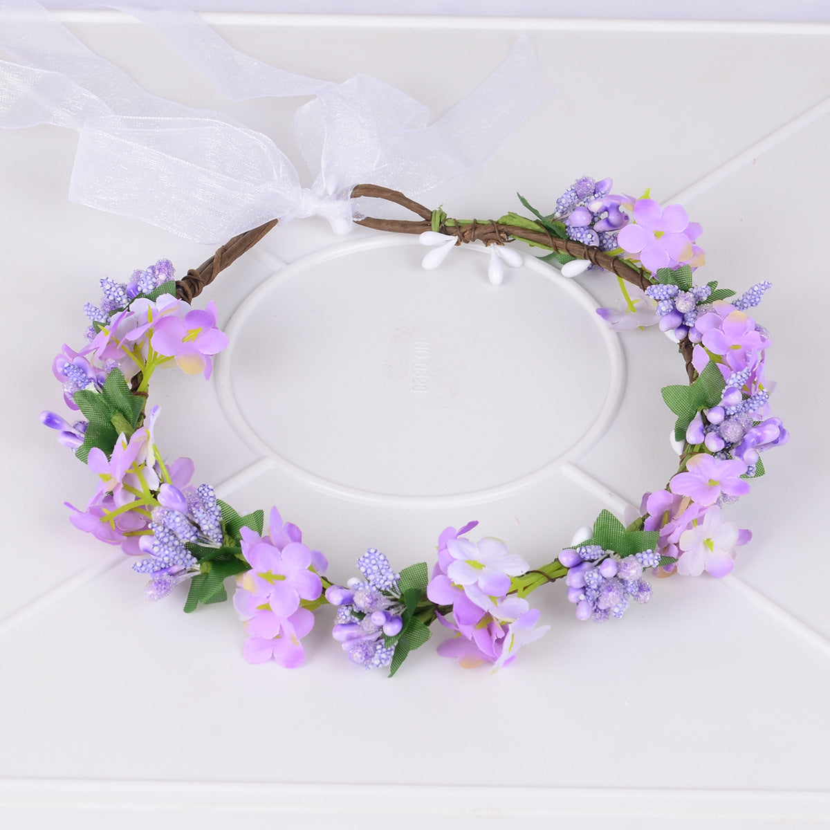 Hawaiian flower garland headband, bride&
