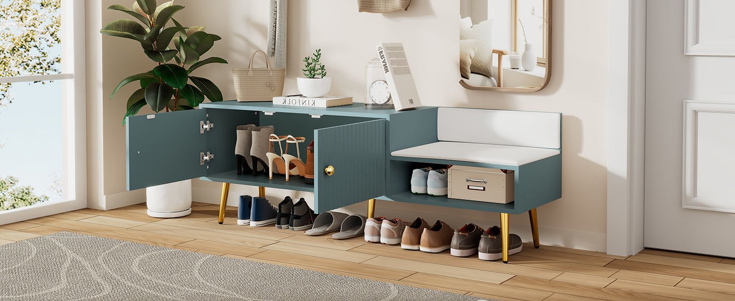 Shoe Storage Bench Tiffany Blue