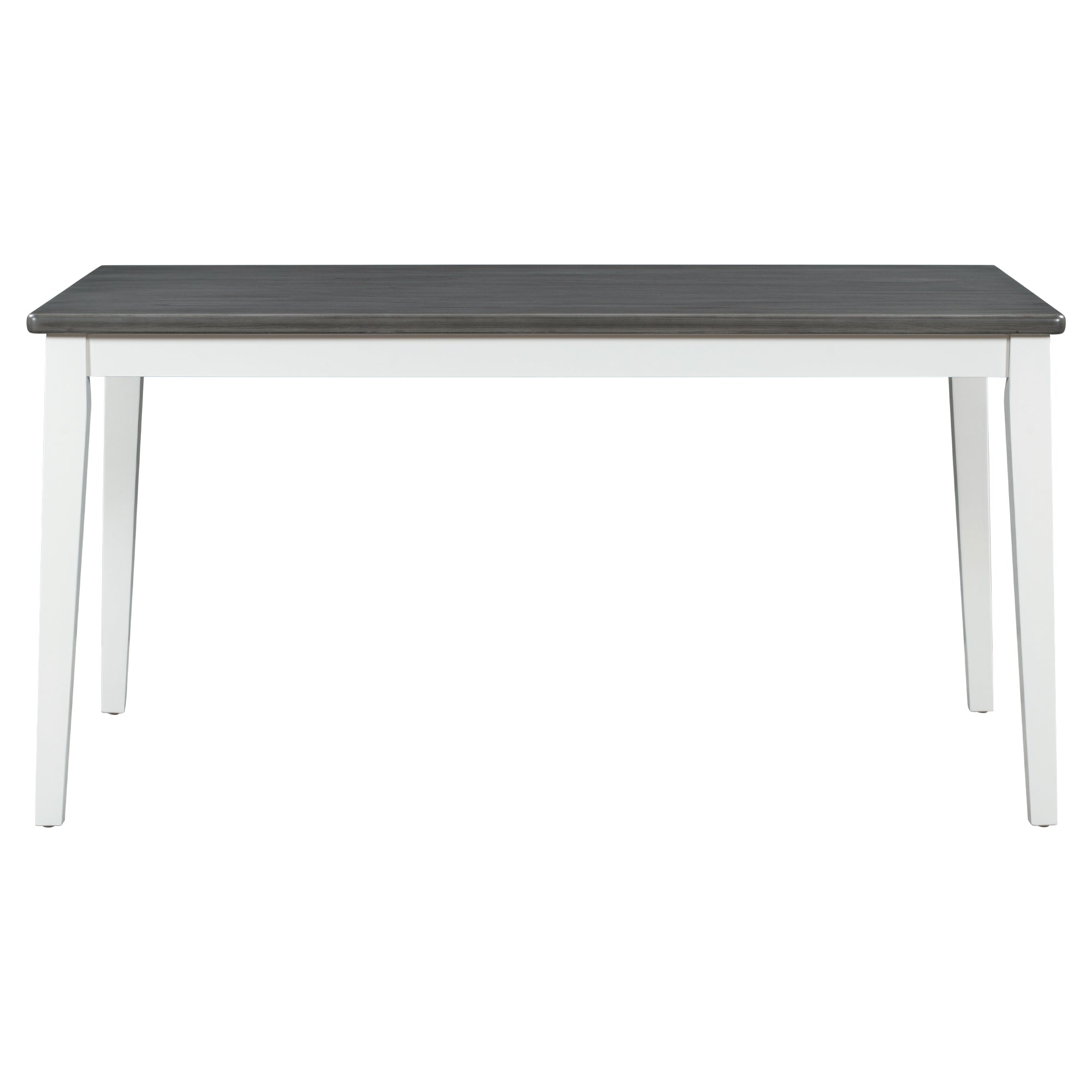 TREXM Classic and Traditional Style 6 - Piece Dining Set, Includes Dining Table 4 Upholstered Chairs & Bench (White+Gray)