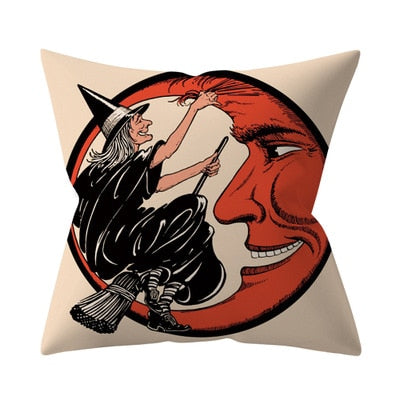 Trick or treat/pumpkin Cushion Cover 45*45cm Happy Halloween Throw Pillow Cover Happy Fall Y&