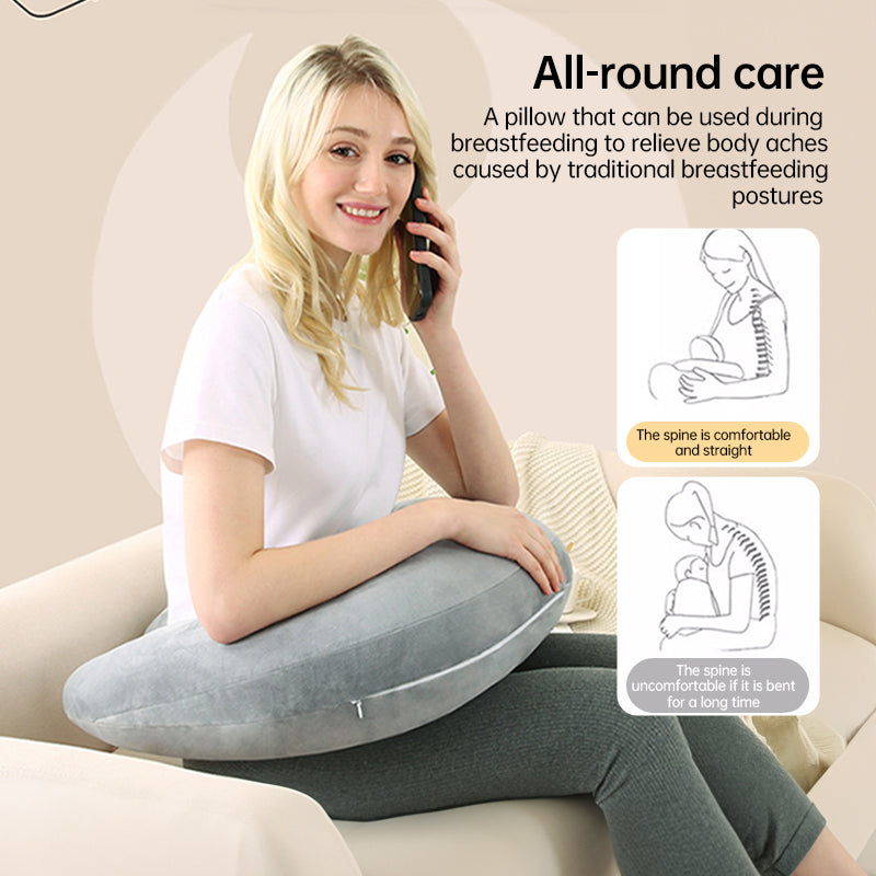 Reading pillow, crocheted arm-support for adults, portable, skin-friendly, TV & breastfeeding.