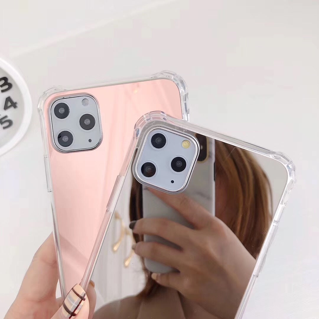 Gasbag Drop Proof Mirror Case for iphone XR XS MAX 13 14 Plus Airbag Soft TPU Phone Cover