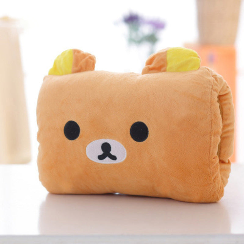 Animated nap pillow, warm hand cover, cylindrical cushion, creative hand warmer, girls&