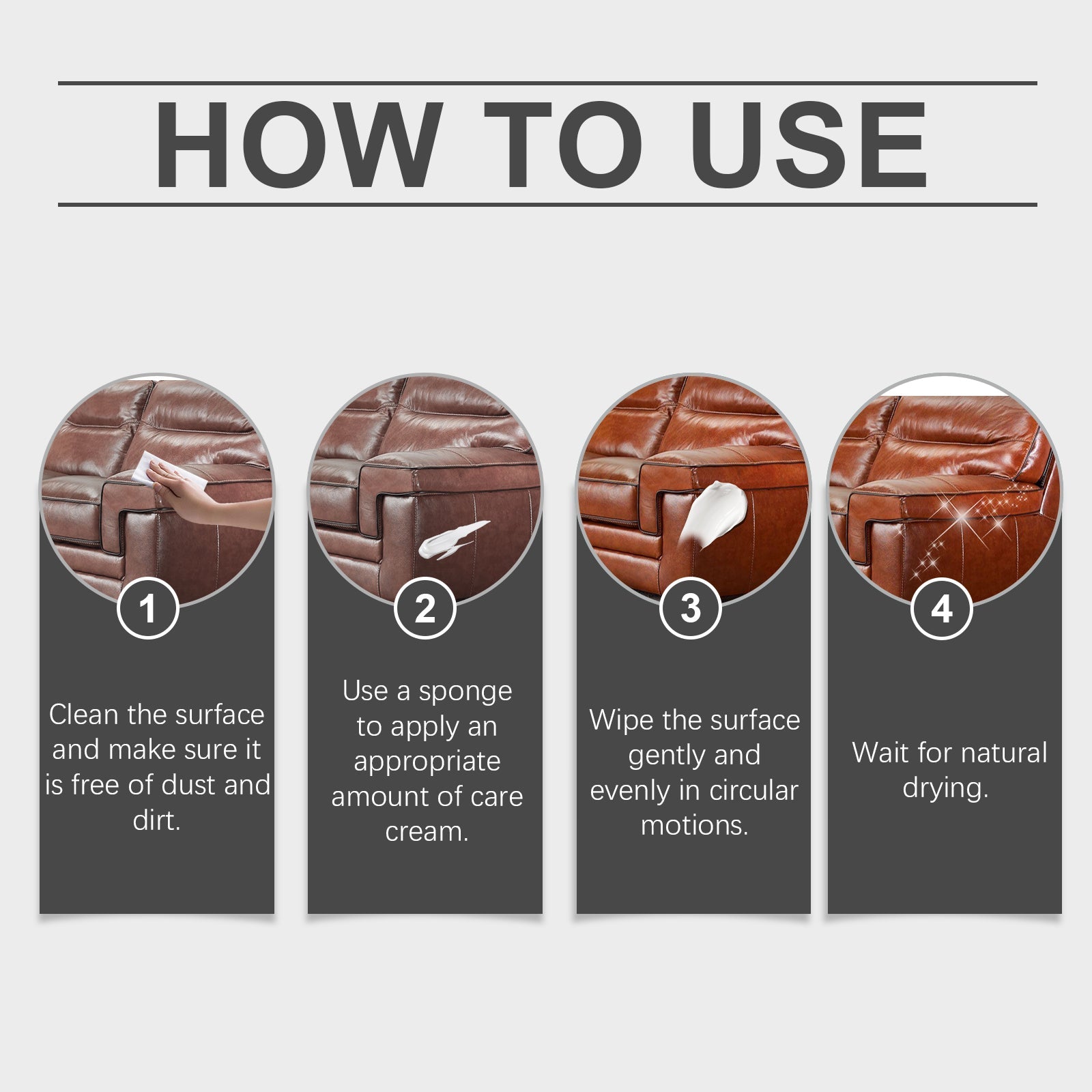 Leather Care Cream Furniture Leather Boots Coat Sofa Cleaning Care Polishing Leather Care