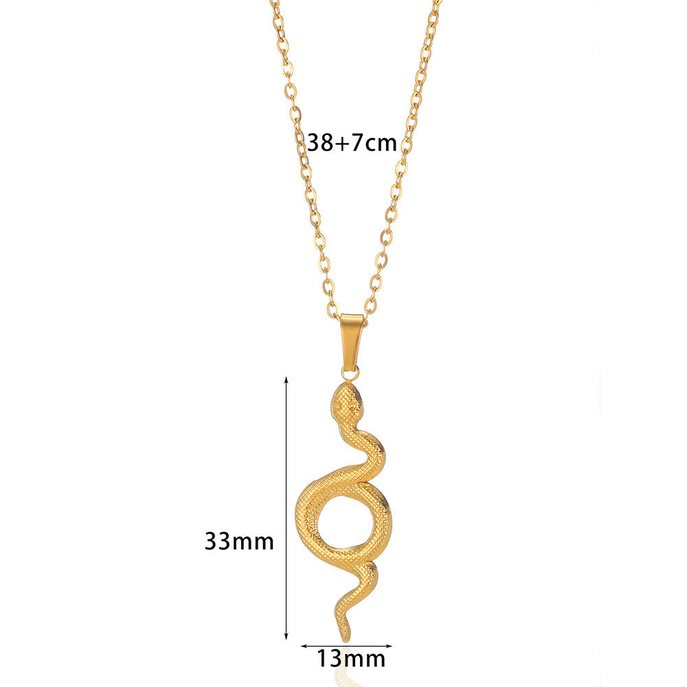 Spirit Snake Pendant Retro Style Personalized Necklace Women&