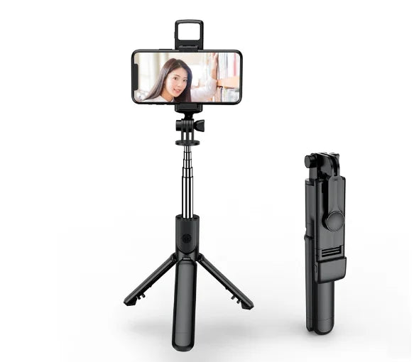 Selfie Stick with Fill Light Extendable Selfie Stick Tripod with Wireless Remote and Phone Holder Group Selfies For All phones