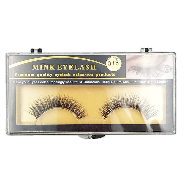1Pair Mink Lashes 3D Mink Long False Eyelashes Natural Lightweight Mink Eyelashes