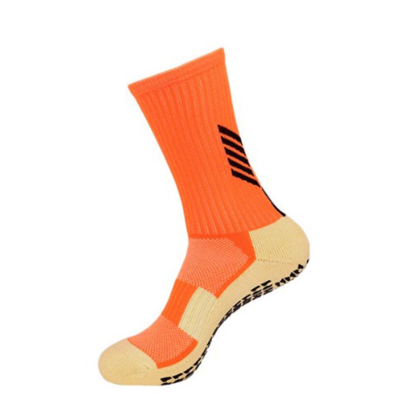 Anti Slip Football Soccer Socks for Men Teenage Kid Boys Sport Grips Crew Socks Black White Blue High Quality
