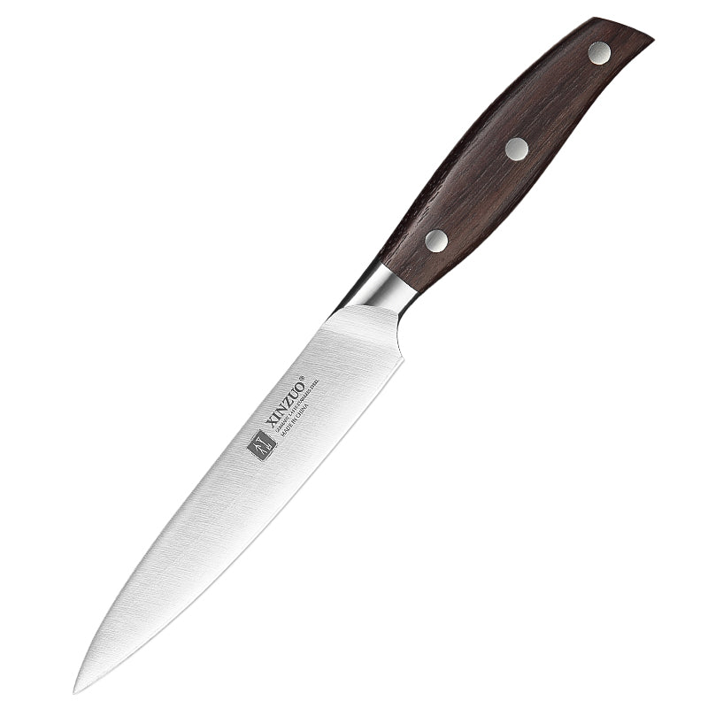 XINZUO Kitchen Tools 6 PCS Kitchen Knife Set of Utility Cleaver Chef Bread Knife High Carbon German Stainless Steel Knives sets