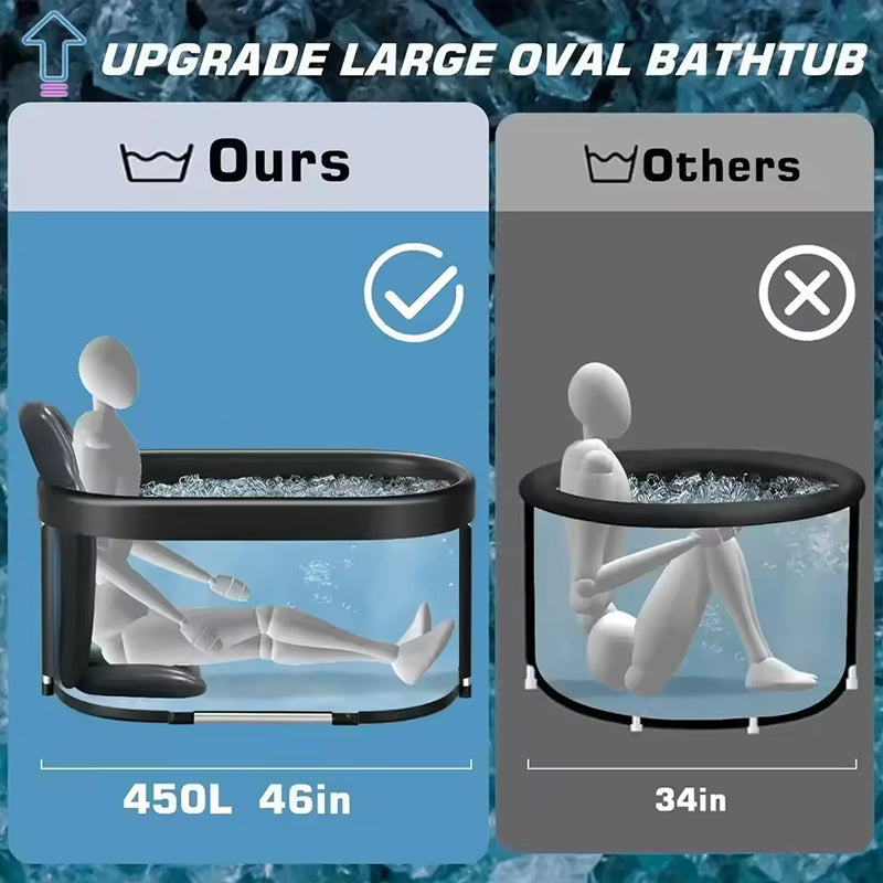 Portable multi-layer outdoor cold immersion bathtub for athletes&