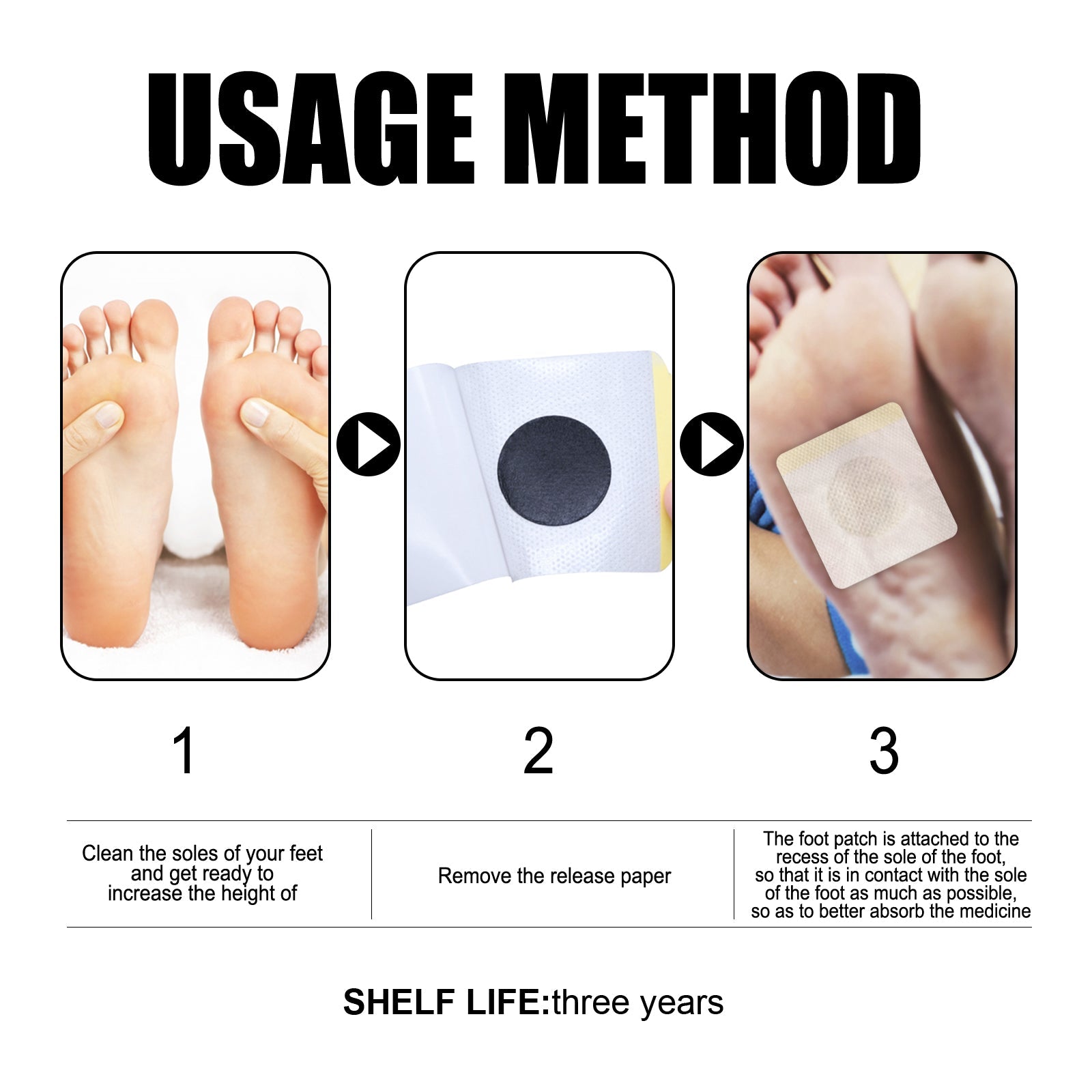 Body Care Growth Stickers, Plantar Acupoint Stimulation Patch For Adults And Children