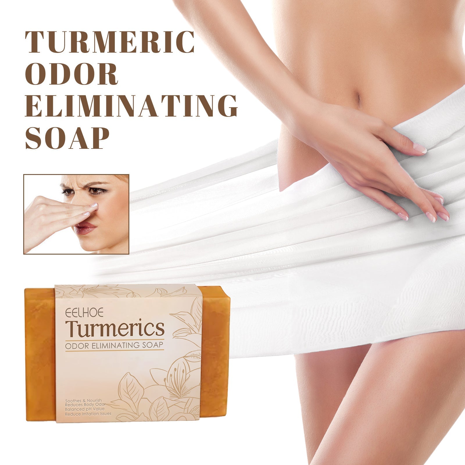 Turmeric Cleansing Soap Moisturizes Skin Women&