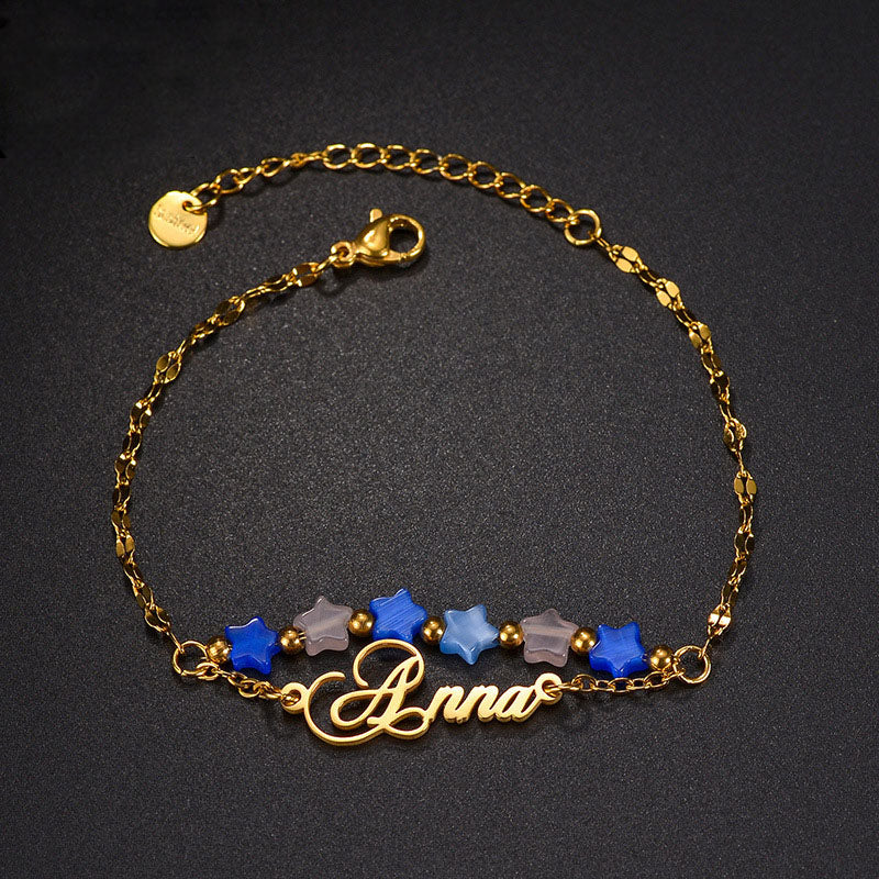 DIY letter bracelet personality cat&