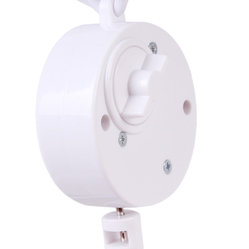 Baby Toy White Rattles Bracket Set Crib Mobile Bed Bell Holder Arm Wind-up Music Box WJ549