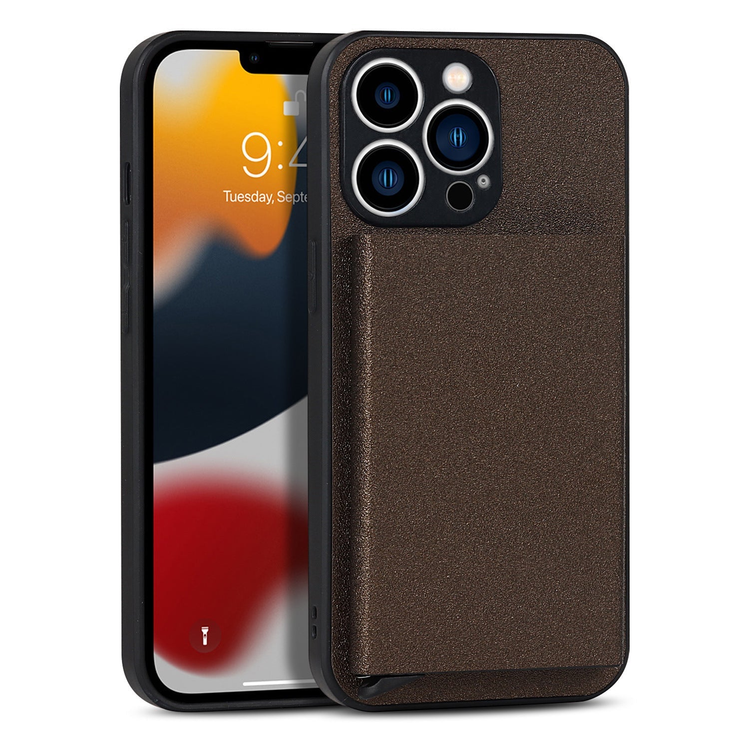 Suitable for iPhone 14 PROMAX plug-in phone case Apple 11 aluminum alloy wallet phone case IP13 protective case
