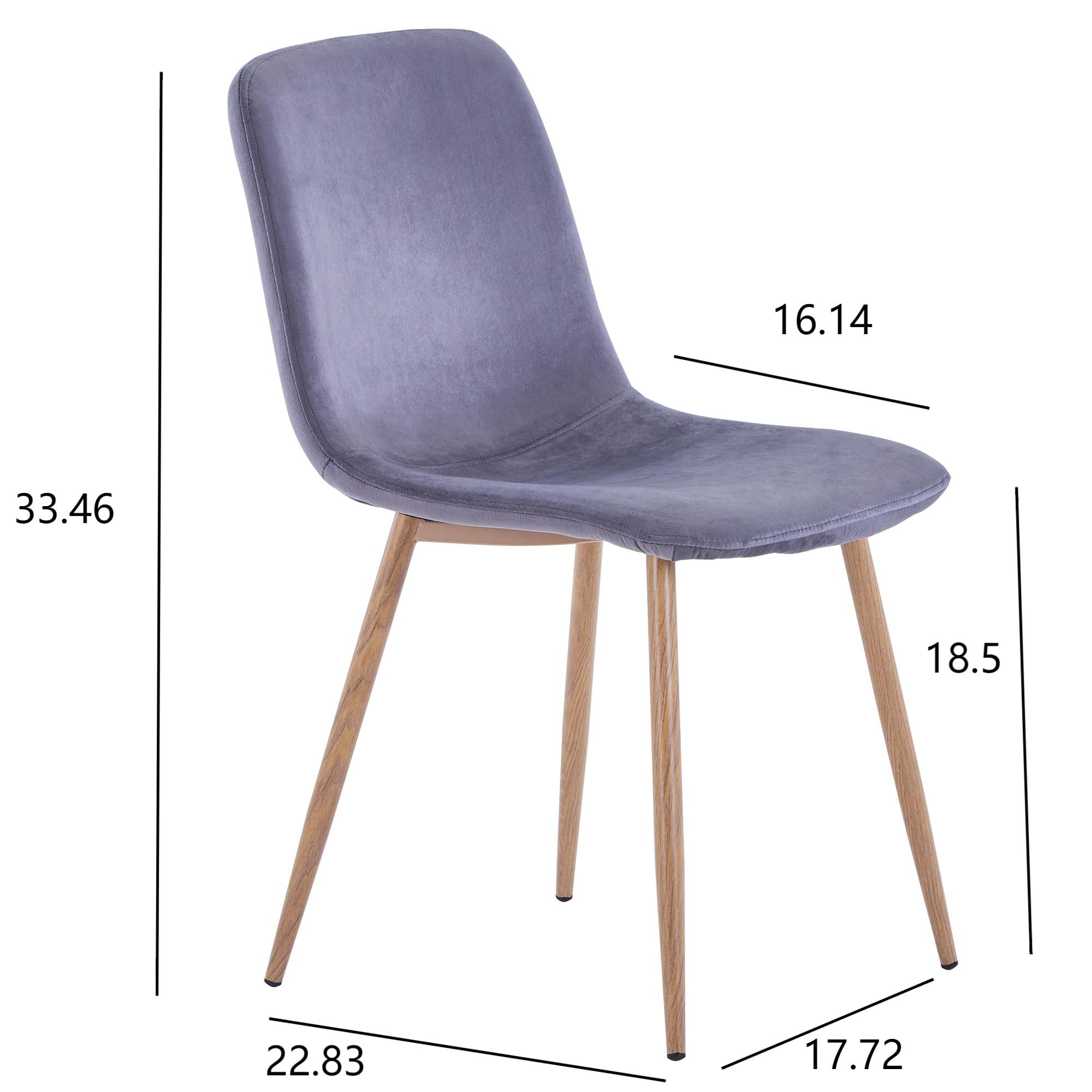 Dining Chair 4PCS(BLACK)Modern style New technology Suitable for restaurants cafes taverns offices