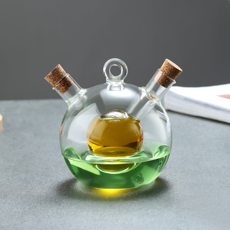 Kitchen Storage Sealed Bottles, Double-layer 2-in-1 Glass Bottles, Oil, Vinegar, Sauce, Seasoning Bottles, Kitchen Tools