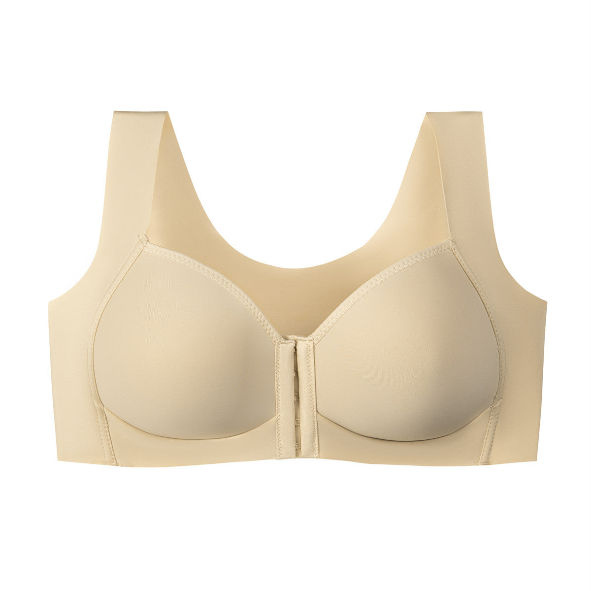 Smooth thin bra front buckle sexy gathering without steel ring adjustment women&