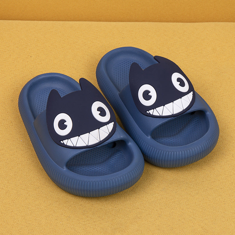 Big-Eyed Black Cat Cartoon Sandals One-Piece Soft Bottom Soft Face Parent-Child Amazon Baby Children&