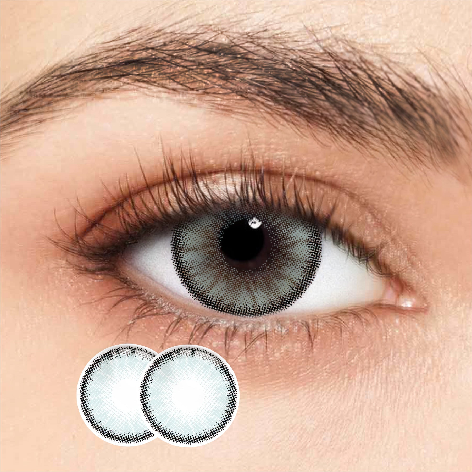 1Pair FDA Certificate Eyes Beautiful Pupil Colorful Girl Cosplay Contact Lenses Purely blue