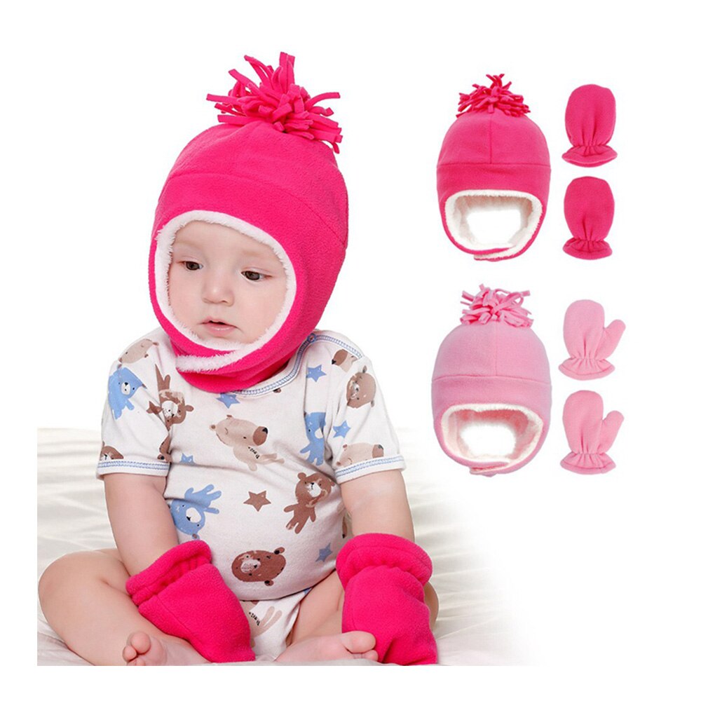 Hat Baby Boy Gloves Set Beanie Newborn Photography Accessories Children&