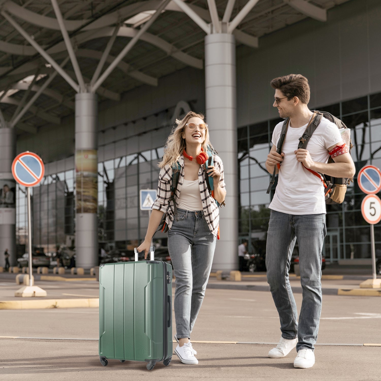 Hardshell Luggage Spinner Suitcase with TSA Lock Lightweight Expandable 24&