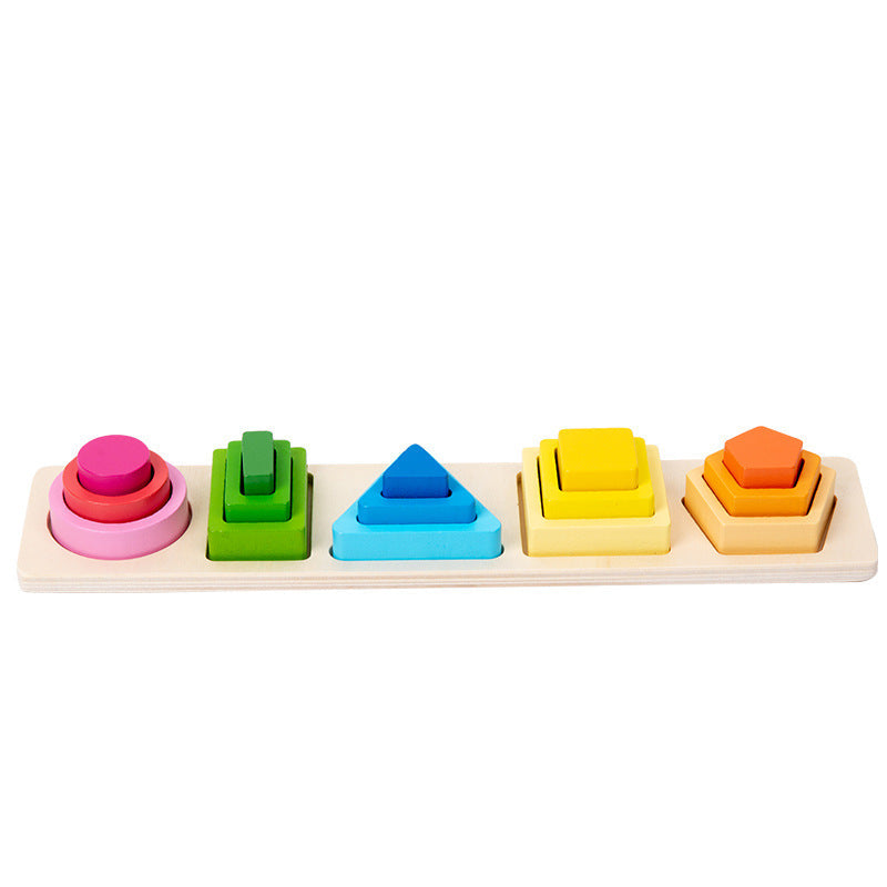 Geometric shape column matching assembly for children&