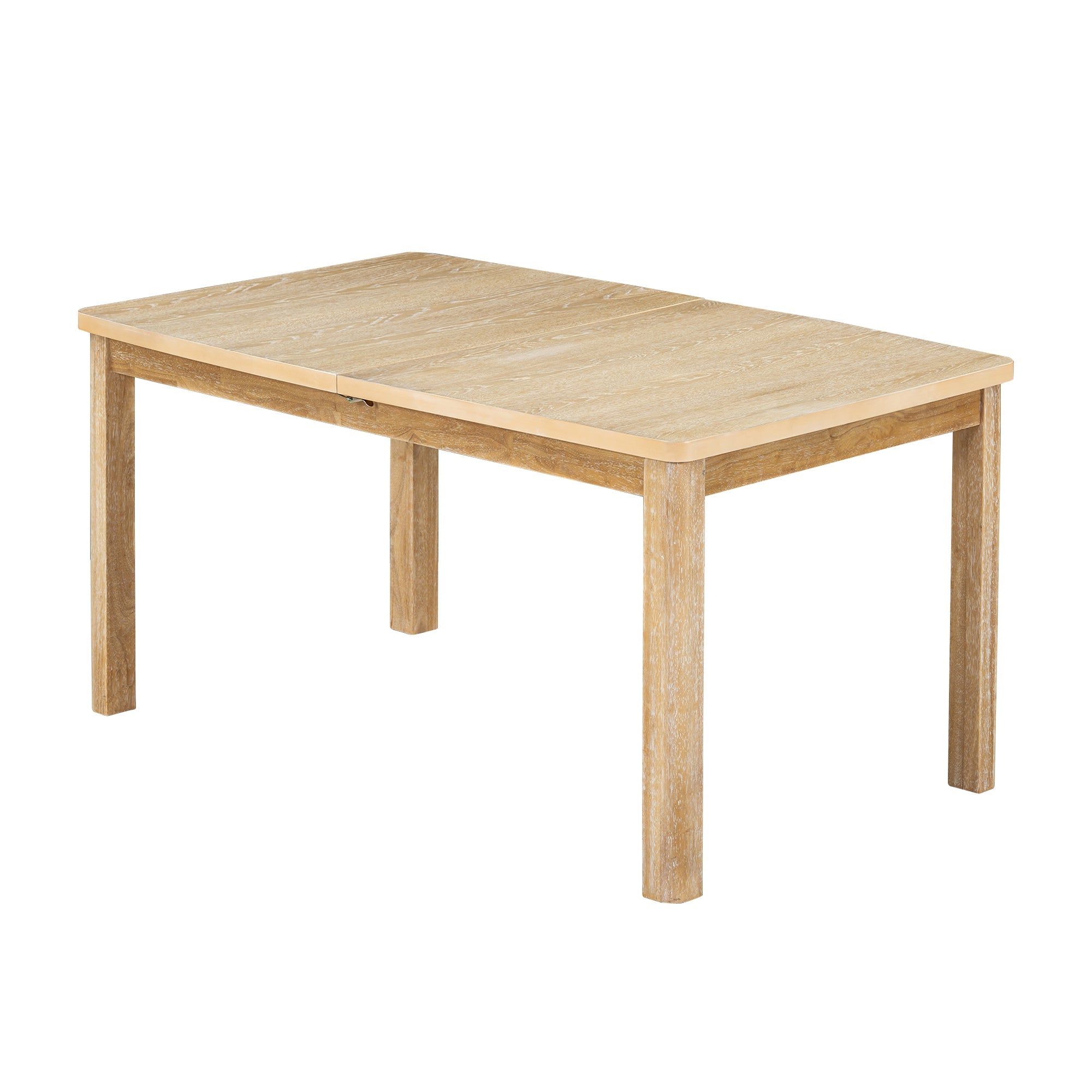 TOPMAX expandable 84 inch dining table set with 24 inch detachable leaves, 6 armless chairs and 2 armchairs 9 pieces natural