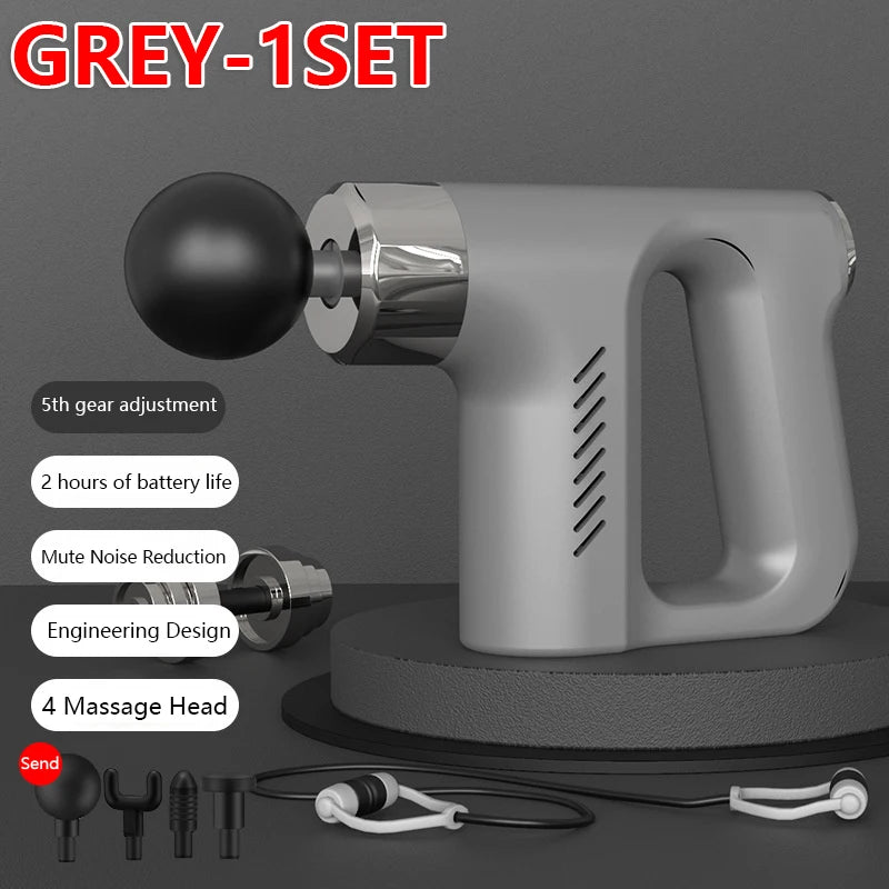 New Intelligent High Frequency Massage Gun Electric Deep Tissue Muscle Relaxation Fitness Body Massager Fascia Gun