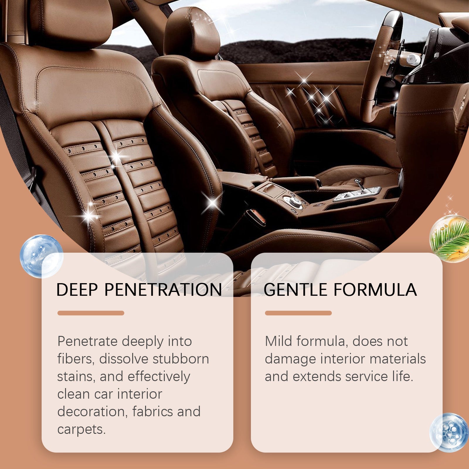 Car Leather Fabric Stain Cleaner