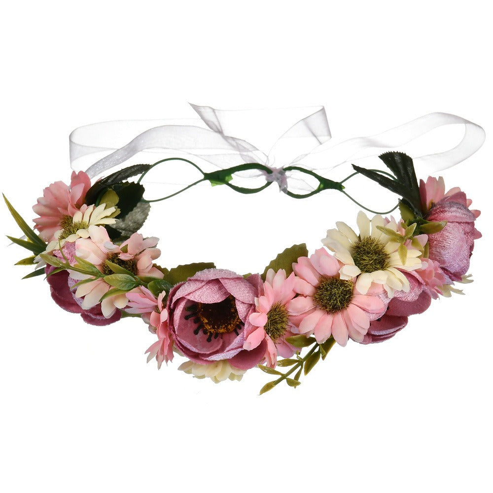 Pearl velvet flower headband headband rose flower headband photo shoot