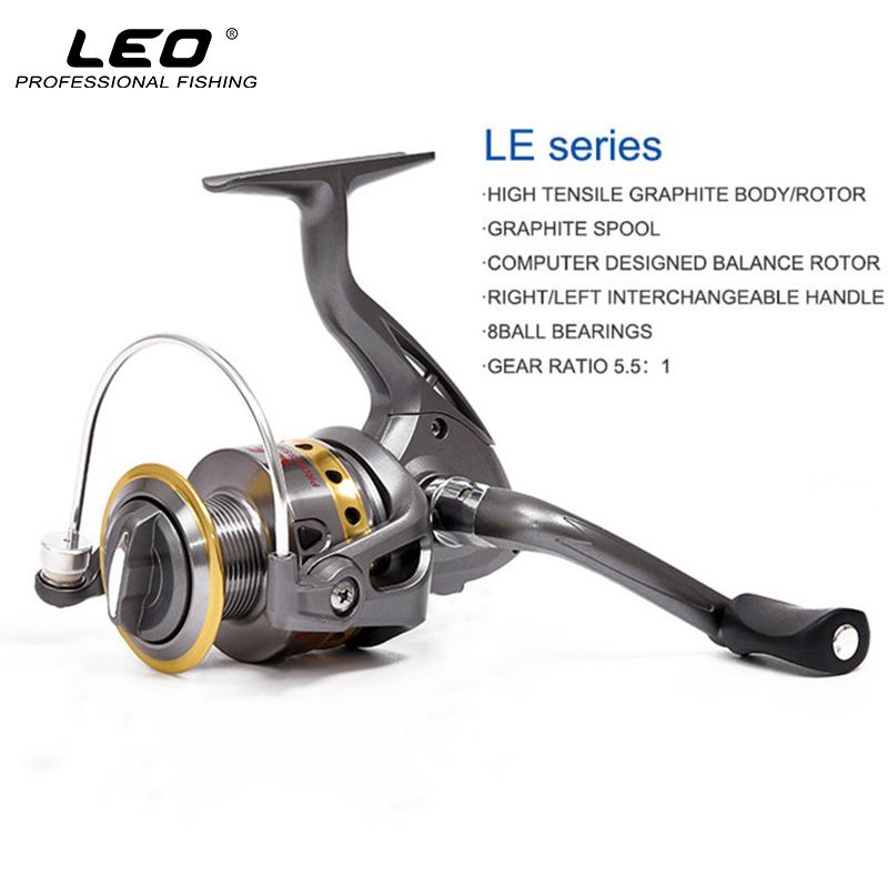 LEO Half Metal Fishing Spinning Reel 8BB 5.5:1 Speed Ratio l for Sea Lake River Fishing LE1000-7000