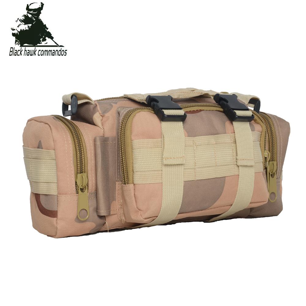 Black Hawk Commandos Multi-function Practical Waist Pack Handlebar military Camouflage Shoulder Bag for outdoor sports activities