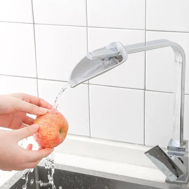 1Pcs Silicone Faucet Extender Solid Color Sink Handle Extension Bathroom Kitchen Accessories Reach Faucet Rubber Hand Washing