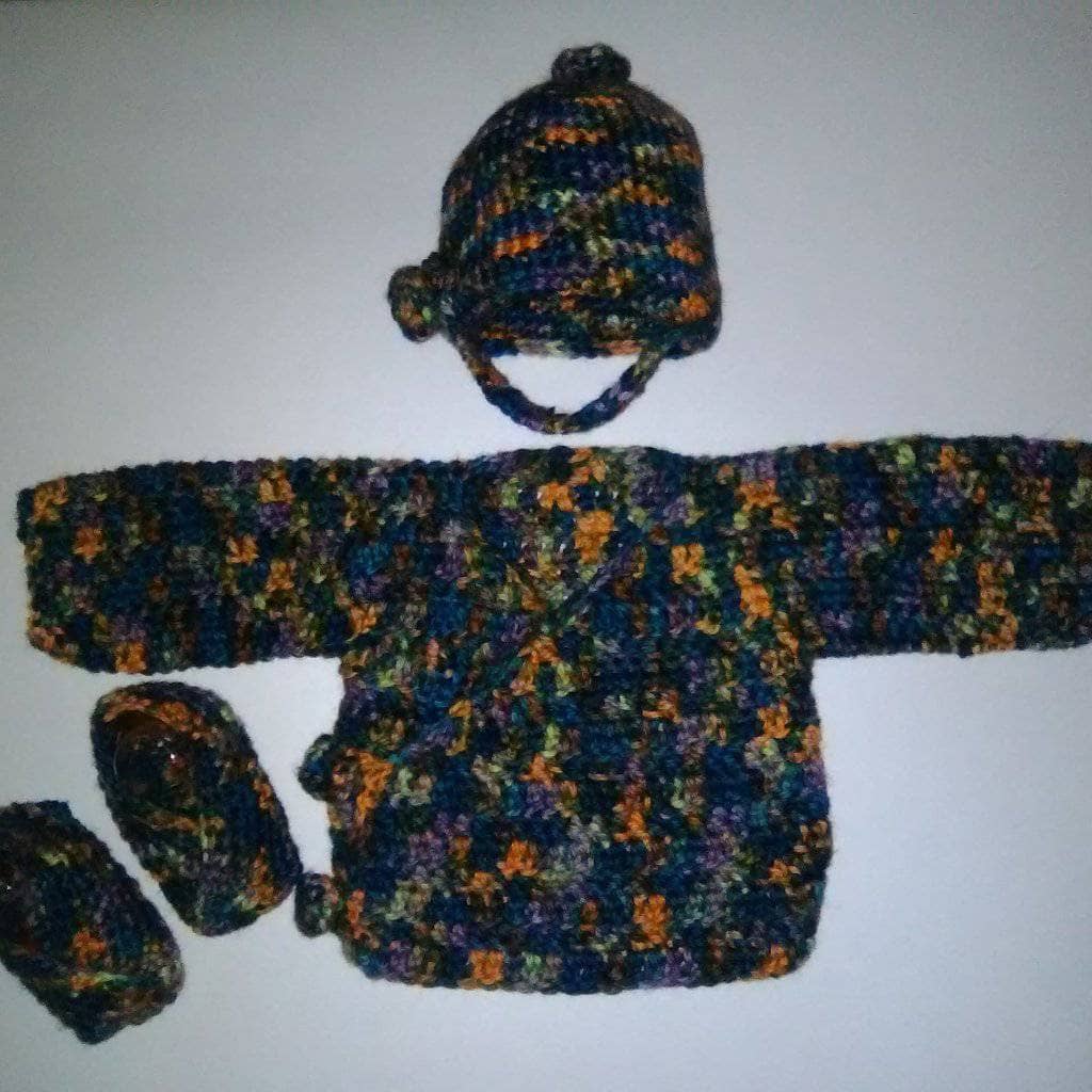 Newborn Duster Style Cardigan Crochet Kit