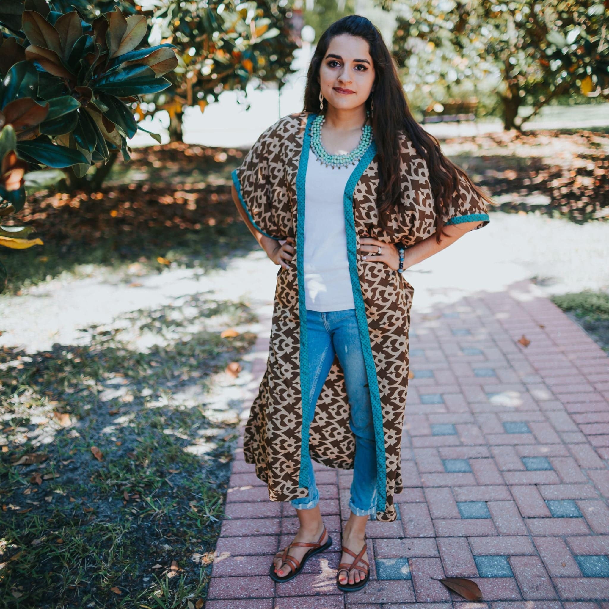 Amara Long Sari Duster