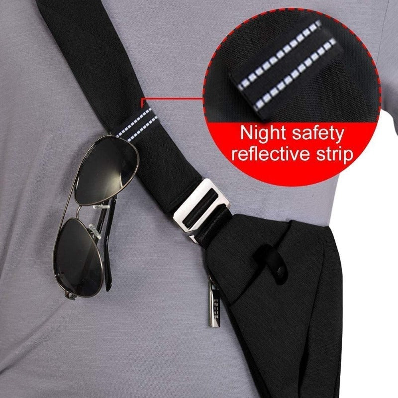 Chest bag casual bag black shoulder lightweight anti-theft outdoor sports travel men&
