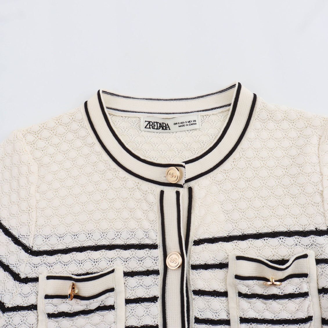 Color blocking striped women&